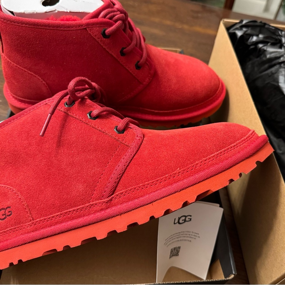 UGG NEW Red Suede Chukka Boots - Picture 3 of 6